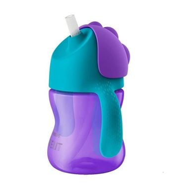 Bilde av Philips Avent Flaske med Sugerør, 200ml Lilla