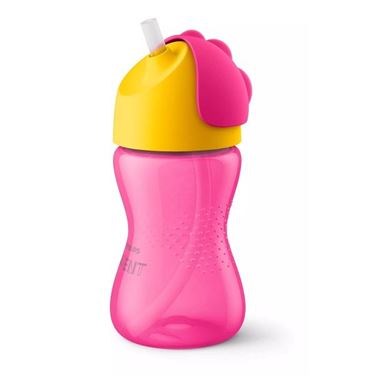 Bilde av Philips Avent Flaske med Sugerør, 300ml Rosa