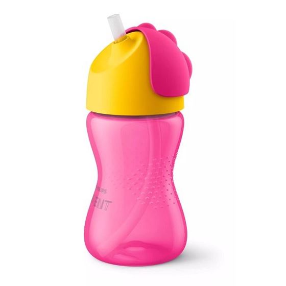 Bilde av Philips Avent Flaske med Sugerør, 300ml Rosa