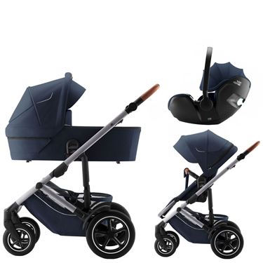 Bilde av Britax Smile 5Z Duovogn, Pakke med Baby-Safe Pro Bilstol, Night Blue