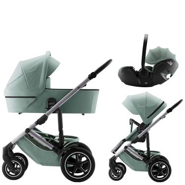 Bilde av Britax Smile 5Z Duovogn, Pakke med Baby-Safe Pro Bilstol, Jade Green