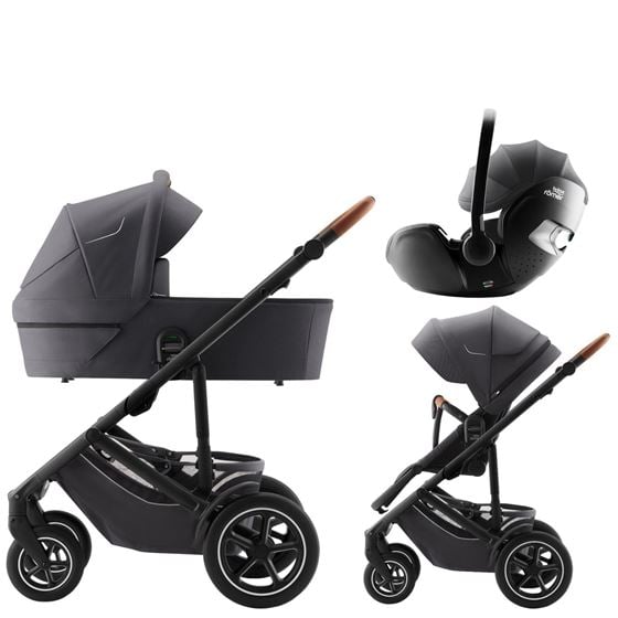 Bilde av Britax Smile 5Z Duovogn, Pakke med Baby-Safe Pro Bilstol, Midnight Grey