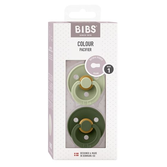 Bilde av Bibs Smokker, 2stk Colour, Sage / Hunter Green, Latex - Size 1