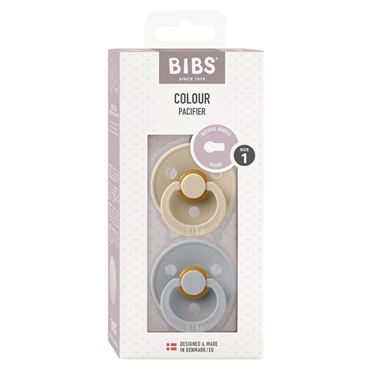 Bilde av Bibs Smokker, 2stk Colour, Vanilla/Cloud, Latex - Size 1