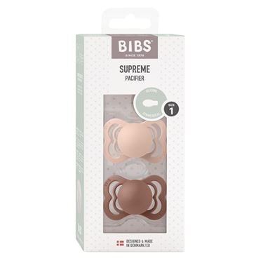 Bilde av Bibs Smokker, 2stk Supreme Woodchuck / Blush, Silikon - Size 1