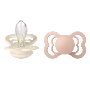 Bilde av Bibs Smokker, 2stk Supreme Ivory / Blush, Silikon - Size 2