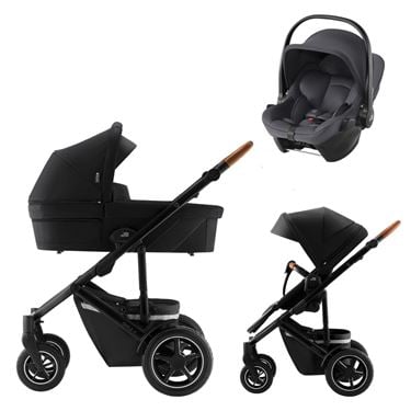 Bilde av Britax Smile 5Z Duovogn, inkl. Baby-Safe Core bilstol, Galaxy Black