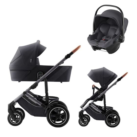 Bilde av Britax Smile 5Z Duovogn, inkl. Baby-Safe Core bilstol, Fossil Grey