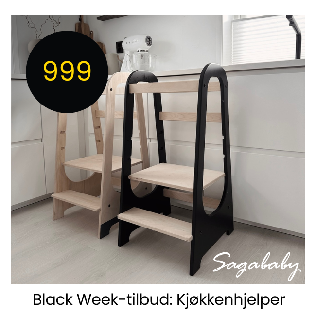 Kupp den populære Sagababy Kjøkkenhjelper under Black Weeks!