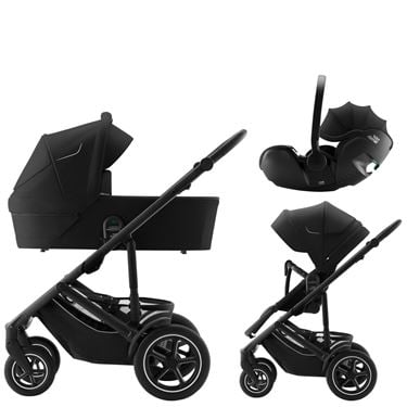 Bilde av Britax Smile 5Z Duovogn, Pakke med Baby-Safe Pro Bilstol, Space Black