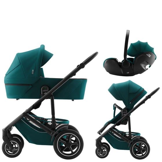 Bilde av Britax Smile 5Z Duovogn, Pakke med Baby-Safe Pro Bilstol, Atlantic Green