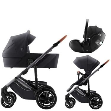 Bilde av Britax Smile 5Z Duovogn, Pakke med Baby-Safe Pro Bilstol, Fossil Grey