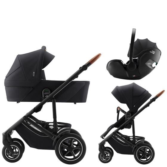 Bilde av Britax Smile 5Z Duovogn, Pakke med Baby-Safe Pro Bilstol, Galaxy Black