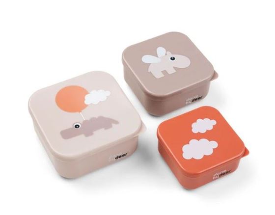 Bilde av Done by deer Snack box set 3 pcs Happy clouds Powder